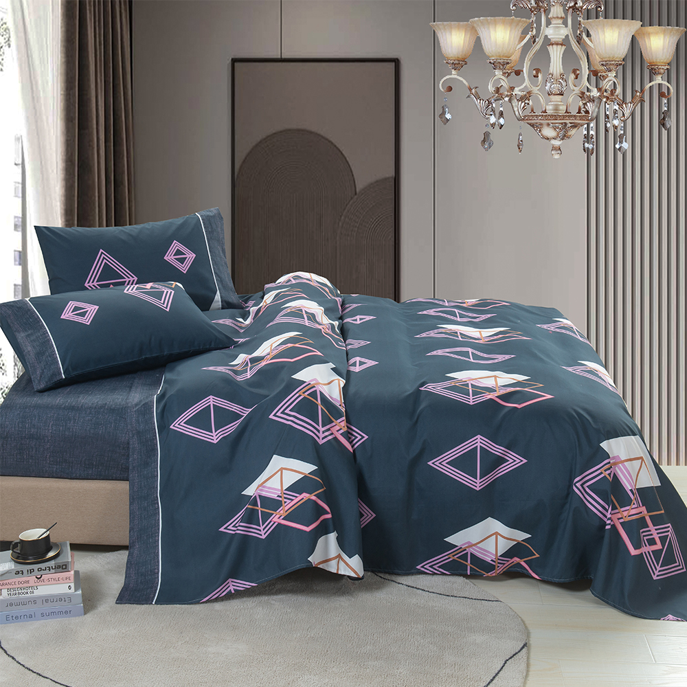 99,99% in twill in poliestere disperde da 4 pk fogli da letto