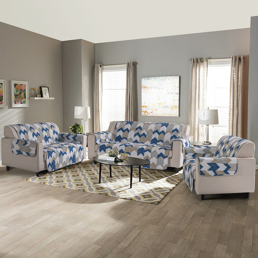 99,99% di poliestere stampato e solido a doppio lato Utilizzo di divano cover a 3 pezzi set